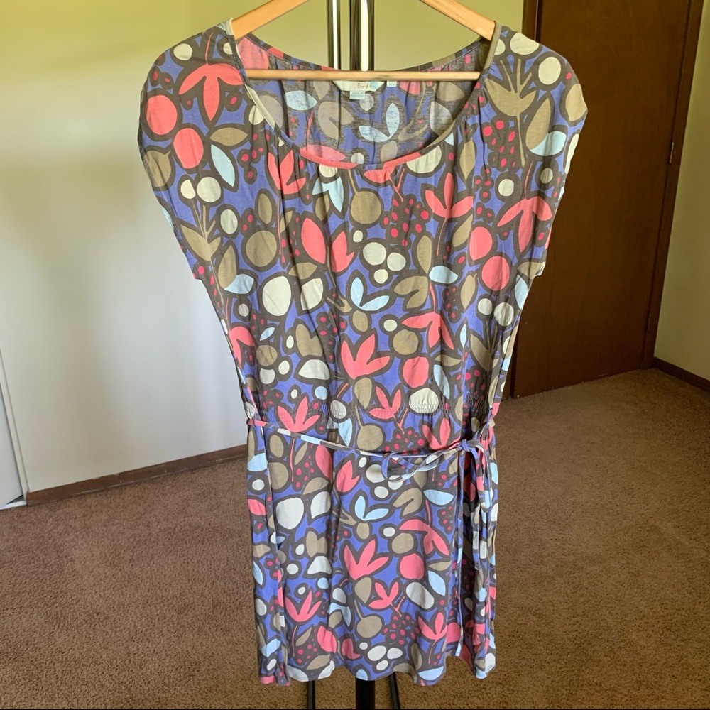 Boden Floral Midi Dress Scoop Neck 6